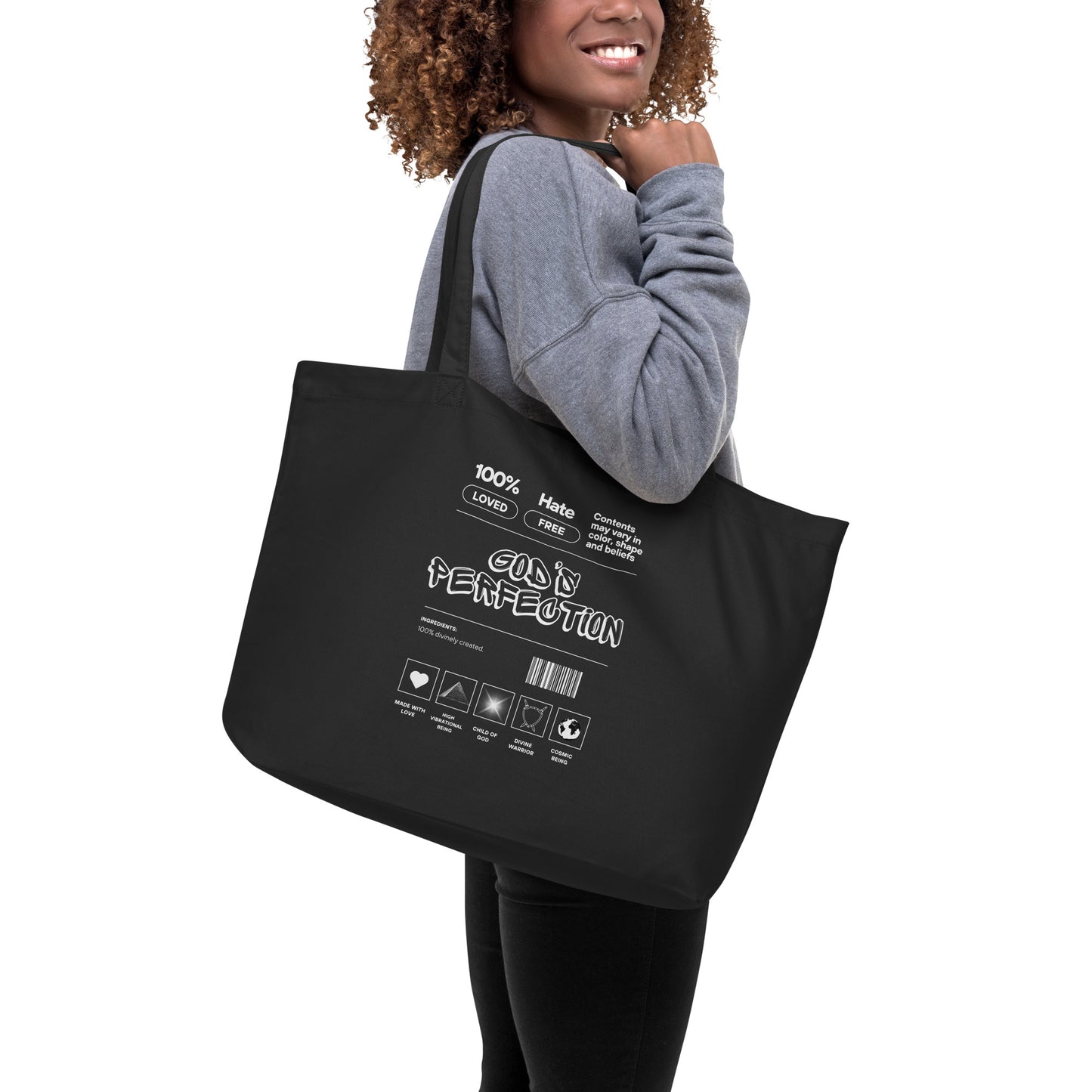 God's Perfection Large Tote Bag