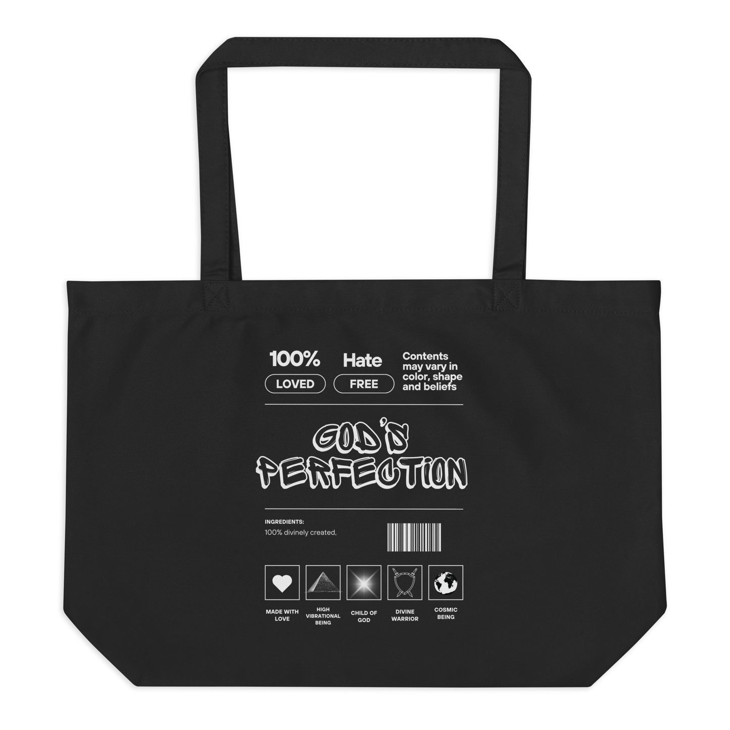 God's Perfection Large Tote Bag