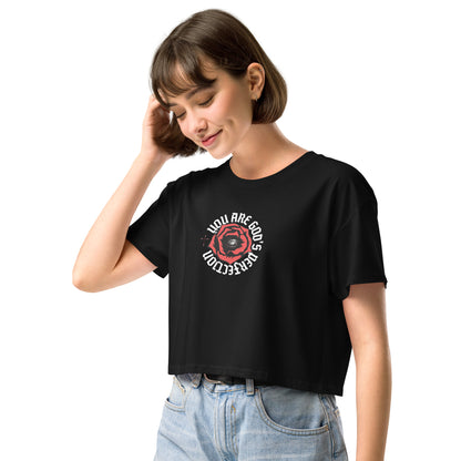 God's Perfection Rose Crop T-Shirt