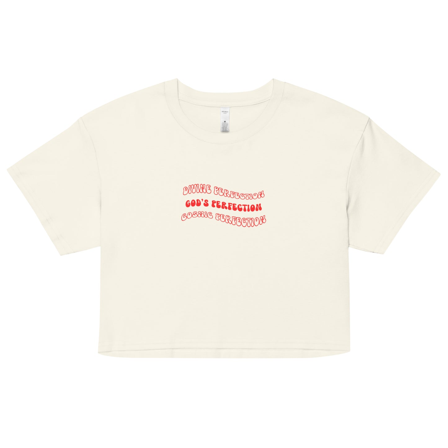 Divine Perfection, Cosmic Perfection, and God's Perfection Crop T-Shirt